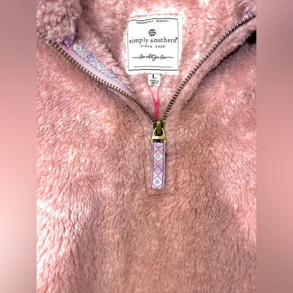 NWT Simply Southern Ombré Pullover Soft Sherpa Sweater Jacket Size Large - Picture 7 of 15